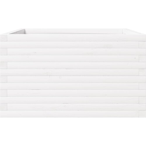  Vrtna sadilica bijela 80x80x46 cm od masivne borovine Slike