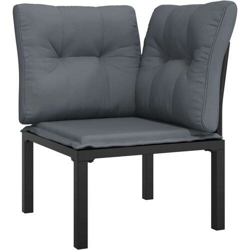  4-dijelna vrtna garnitura crno-siva od poliratana Cijene