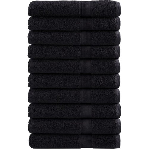 vidaXL Premium brisače 10 kos črna 100x200 cm 600 gsm 100 % bombaž Cene