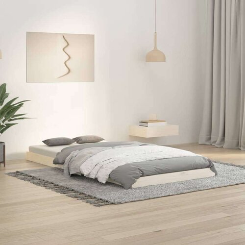  Posteljni okvir bel 90x190 cm trdna borovina, (20738225) Slike