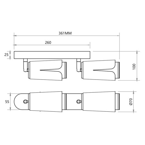  Reflektorsko svetlo FLOWER 2xGU10/8W/230V belo Slike