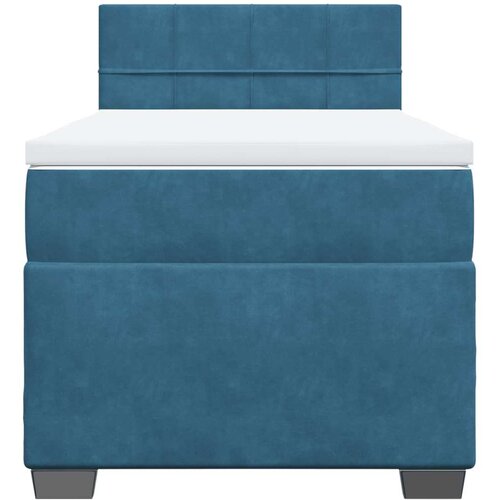 vidaXL Box spring krevet s madracem tamnoplavi 90x190 cm bar&scaron;unasti Cijene
