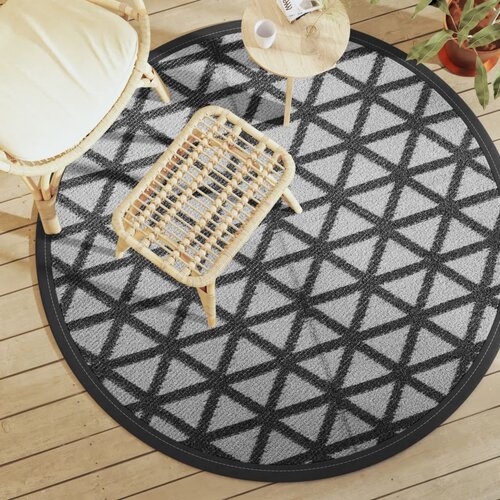 vidaXL Vanjski tepih crni Ø 160 cm PP Cijene
