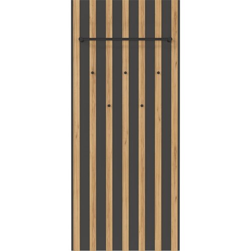 Germania Antracitno siva/u prirodnoj boji ploča za vješanje garderobe u dekoru hrasta 64x148x14 cm Renell – Cijene