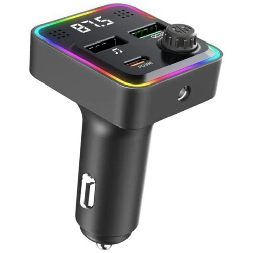 Kettz fm transmiter i punjač floyd bluetooth 2xUSB QC3.0 type-c PD30W led Slike