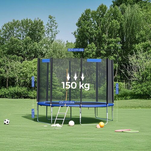Songmics Trampolin 305x256 cm Modra, (5000306866) Slike