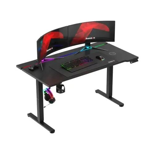 Huzaro Hero 8.7 Crni RGB Električni podesivi sto 140x70cm Slike