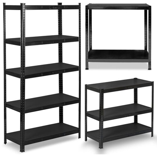  Metalni stalak za odlaganje 180 x 90 x 40 cm Humberg HR-851 crni Slike