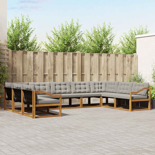  Set vanjskih sofa 9 kom. Prirodna i svijetlo siva Smeđa 404 x 245,5 x 73 cm Cijene