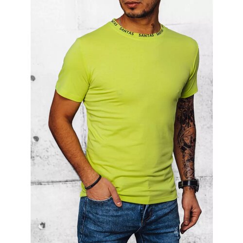 DStreet Men's T-shirt with print light green Cene