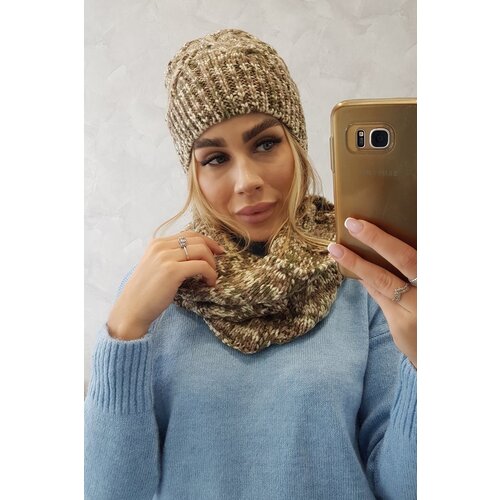 Kesi Women&amp;#039;s fleece set Lucyna K317 khaki+ecru Slike