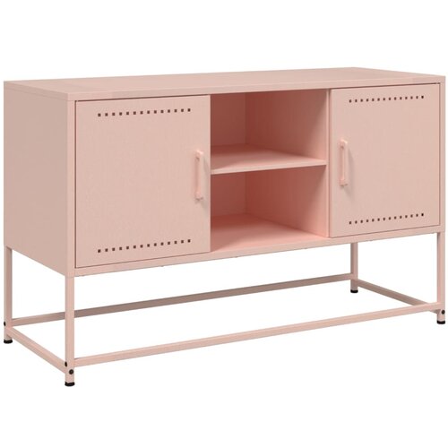 Maison Chic TV omarica - TV enota - Televizijska omarica roza 100,5x39x60,5 cm jeklo, (21699208) Slike