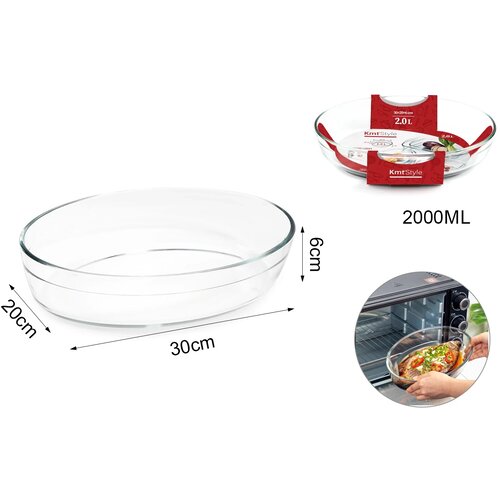 KMT Ovalna staklena tepsija, 30x6x20xm, 2l Slike
