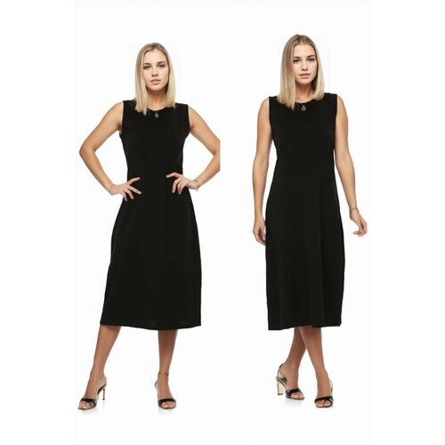 Dewberry E2145 Set of Two Women Dresses-BLACK-BLACK Slike