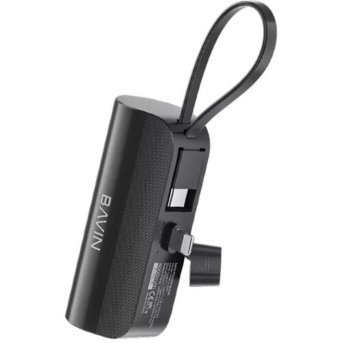 BAVIN Power bank 5000mAh Ligtning port + kabl type-C crna Cene