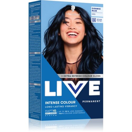 Schwarzkopf LIVE Intense Colour trajna boja za kosu nijansa 090 Cosmic Blue 1 kom Slike