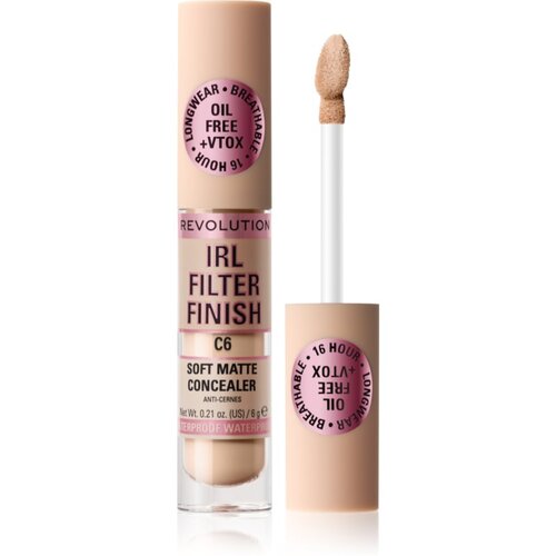 Makeup Revolution IRL Filter dolgoobstojni korektor za polno prekrivanje odtenek C6 6 g Cene