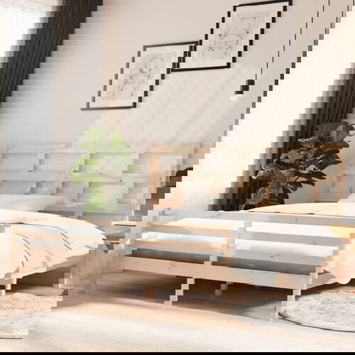 VidaXL posteljni okvir iz borovine 200x200 cm Slike