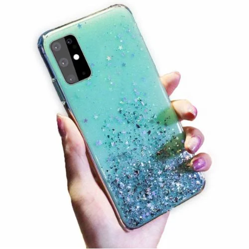 Nillkin Silikonski ovitek z bleščicami SPARKLE za Samsung Galaxy A12 A125 - moder