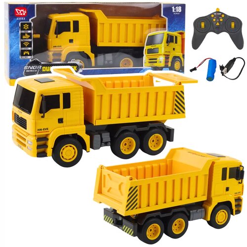 Lean Toys Daljinsko voden gradbeni tovornjak prekucnik daljinsko vodene LED luči 1:18 Cene