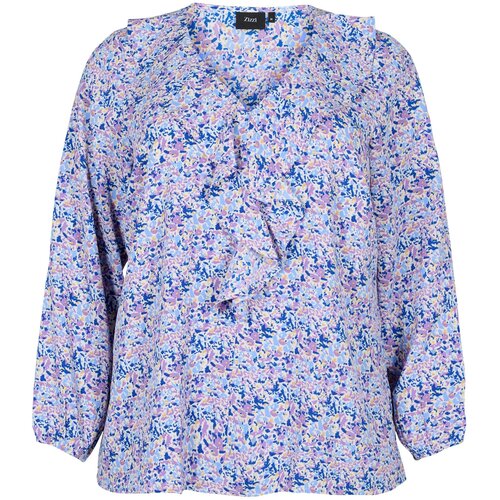 Zizzi Bluza &amp;#039;Vanni&amp;#039; turkizna / kraljevo modra / svetlo lila / bela Slike