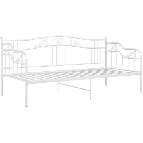  Okvir za krevet na razvlačenje bijeli metalni 90 x 200 cm Slike