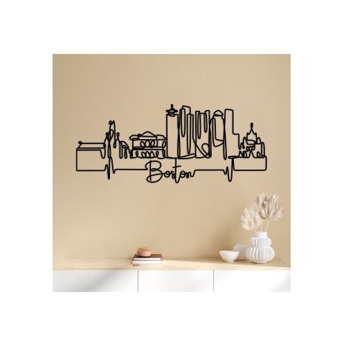 WALLXPERT dekorativni metalni zidni pribor boston crna boja Slike