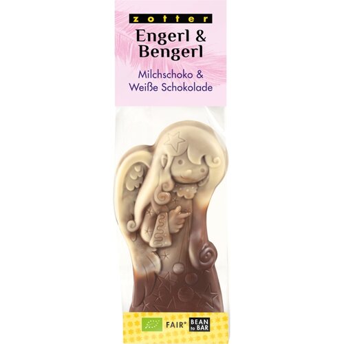 Zotter Schokoladen Bio votli figurici - "Angelček & navihanec", mlečna in bela čokolada - 80 g Cene