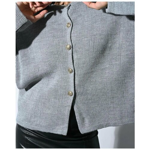Laluvia Light Gray Knitwear Cardigan Slike