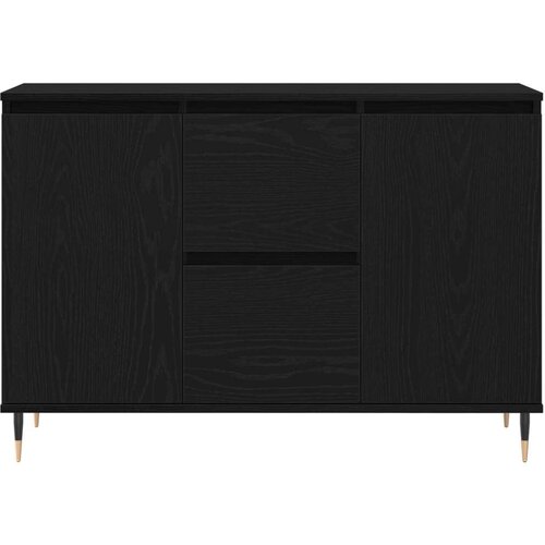  Strana s vratima i ladicama Crna hrastovina 101 5x35x70 cm Slike