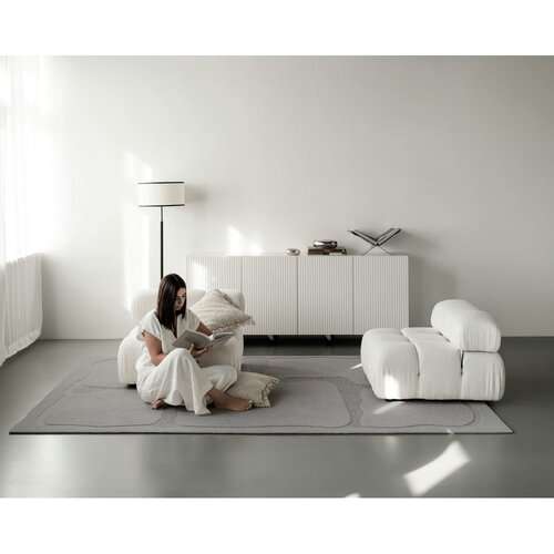 Agnella Siva volnena preproga 200x300 cm Morphic Organica &amp;ndash; Slike