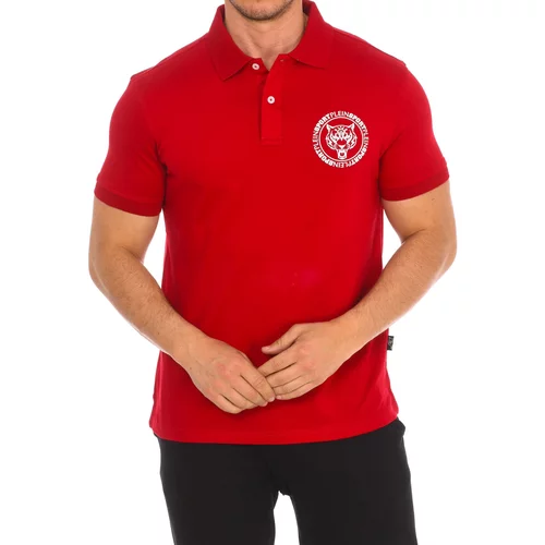 Philipp Plein Sport Polo majice kratki rokavi PIPS508-52 Rdeča