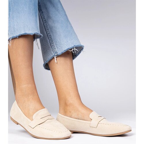 Gemre Beige elegant eco-suede loafers Palmarina Cijene