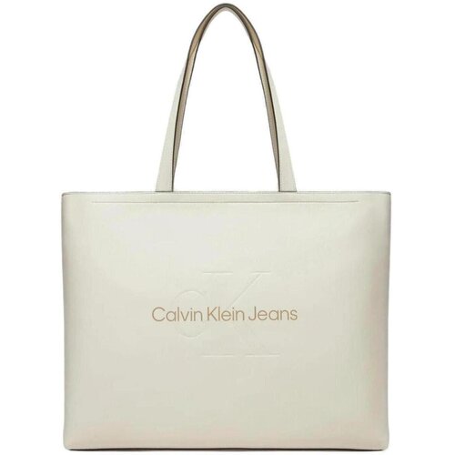 Calvin Klein Jeans Torbe SCULPTED SLIM TOTE34 MONO K60K612222 Bela Cene