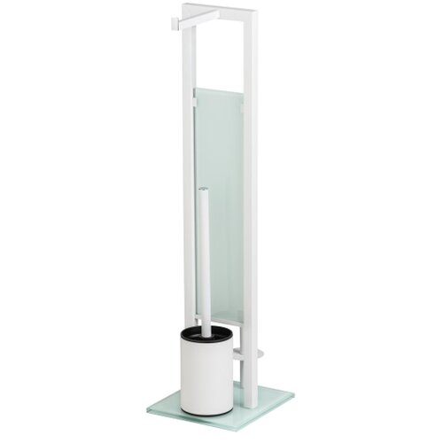 Wenko 21565100 - WC četka RIVALTA 18x70 cm bela/crna Slike