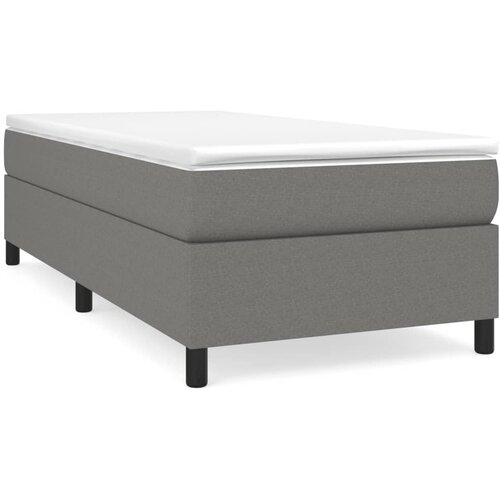 VidaXL Box spring posteljni okvir temno siva 80x200 cm blago, (20736686) Slike