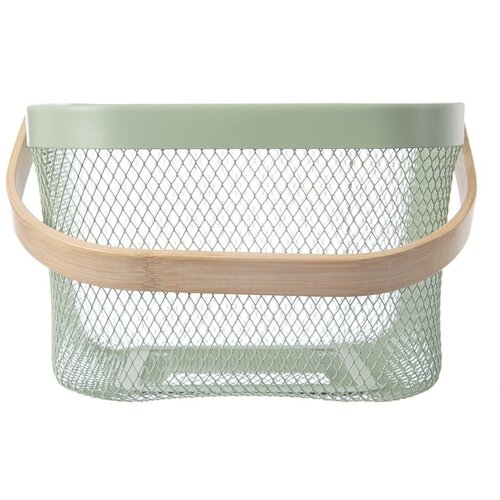 Orion Žična kovinska ko&amp;scaron;ara 24,5x27x30 cm Greenish &amp;ndash; Slike