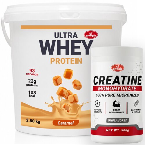 Olympic Ultra Whey Protein Karamela 2.8kg + Creatine Monohydrate 500g Cene