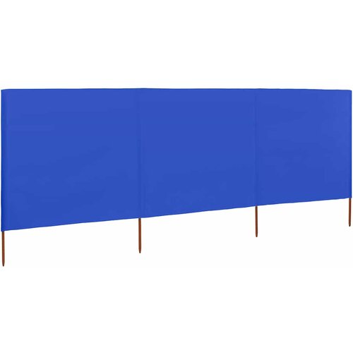  Vjetrobran s 3 panela od tkanine 400 x 120 cm azurno plavi Slike