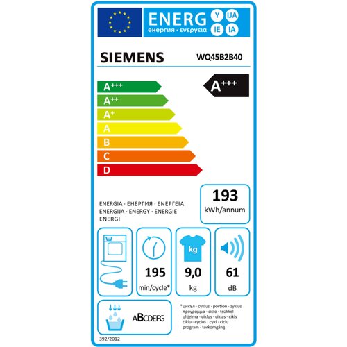 Siemens iQ700 WQ45B2B40 toplotna 9kg, Slike