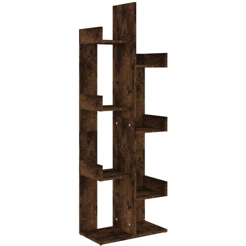  Knjižna omara - Knjižni regal 48x25,5x140 cm dimljeni hrast konstruiran les, (21726073) Slike