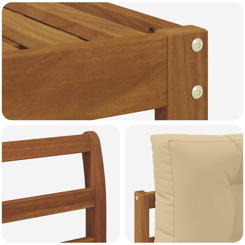  Set vanjskih sofa 6 kom. Prirodna i bež Smeđa 333 x 162,5 x 73 cm Slike