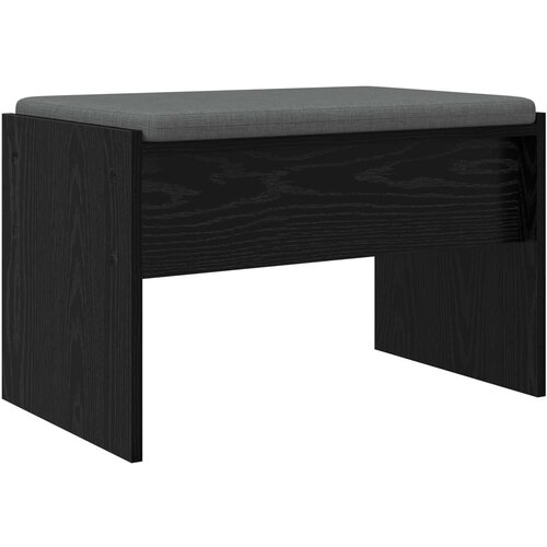  Klupa za hodnik s jastukom Crni hrast 63 x 38 x 40 cm Slike