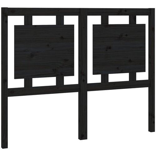 Maison Chic posteljno vzglavje - vzglavna omarica - nočna omarica črno 125,5x4x100 cm trdna borovina, (21705580) Slike