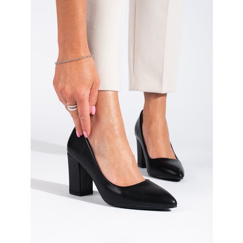 SHELOVET Elegant pumps on the post black Slike