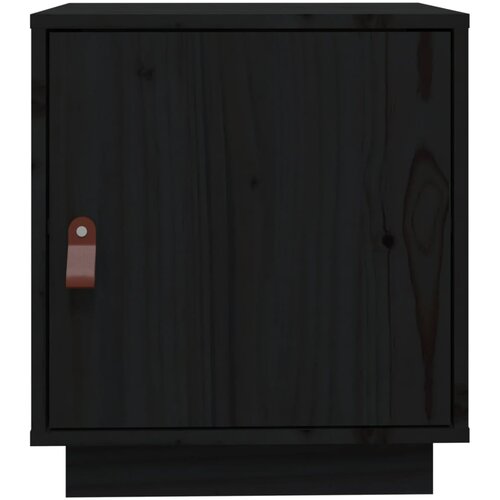  Noćni ormarići 2 kom crna 40 x 34 x 45 cm od masivne borovine Slike