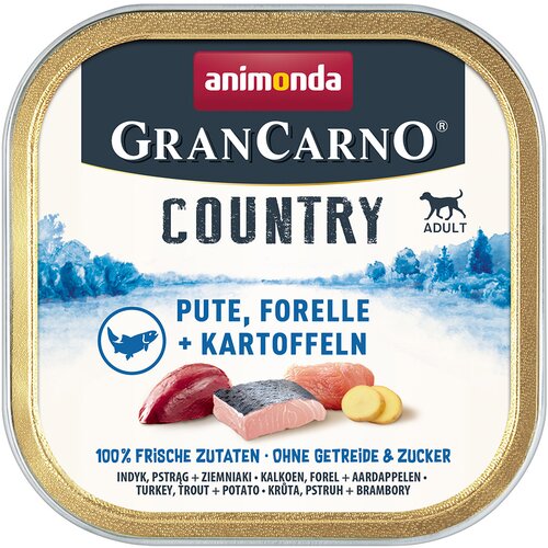Animonda Varčno pakiranje GranCarno Adult Country 44 x 150 g - Puran, postrv in krompir Slike