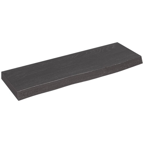 vidaXL Stenska polica temno siva 60x20x4 cm obdelana trdna hrastovina, (20915601) Cene