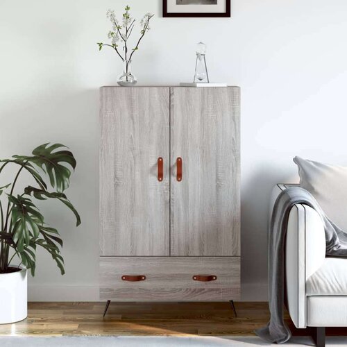 VidaXL Visoka komoda siva boja hrasta 69 5x31x115 cm konstruirano drvo Slike