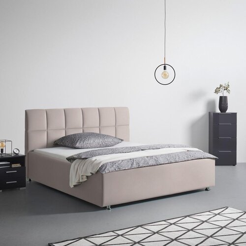 Premium Living Oblazinjena Postelja Bogner, Pe&amp;scaron;čena Barva, 180x200 Slike